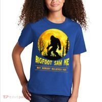 Bigfoot Saw Me Nobody Believes Him Funny Halloween Costume Kids T-Shirt thumb 2