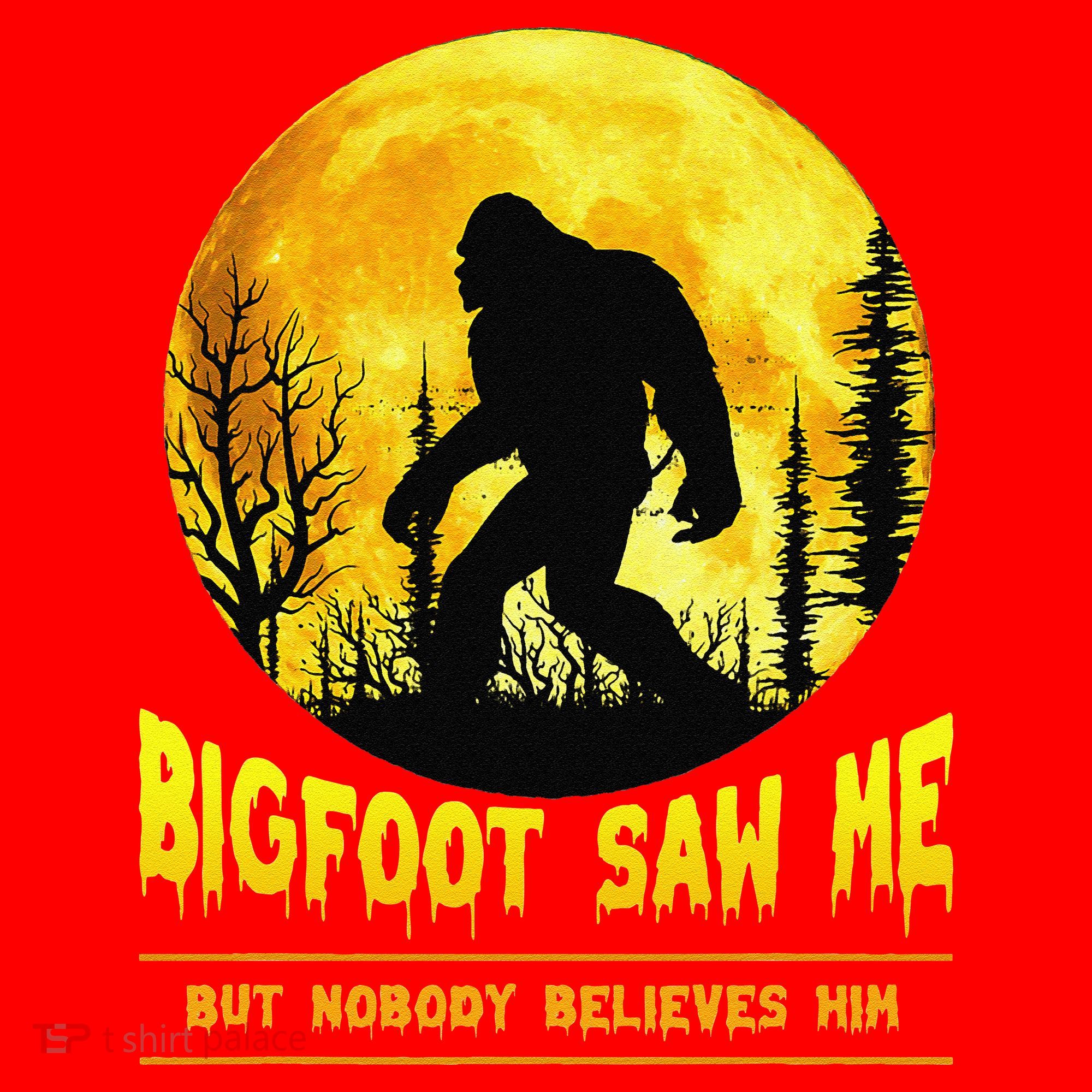Bigfoot Saw Me Nobody Believes Him Funny Halloween Costume Santa Hat