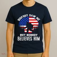 Bigfoot Saw Me But Nobody Believes Him Funny Bigfoot T-Shirt thumb 3