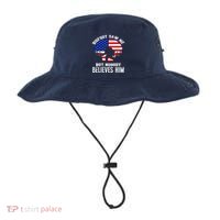 Bigfoot Saw Me But Nobody Believes Him Funny Bigfoot Bucket Hat thumb 0