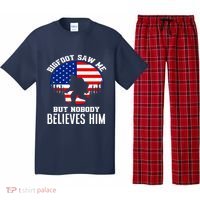Bigfoot Saw Me But Nobody Believes Him Funny Bigfoot Pajama Set thumb 0
