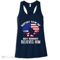 Bigfoot Saw Me But Nobody Believes Him Funny Bigfoot Women's Tank Top thumb 0