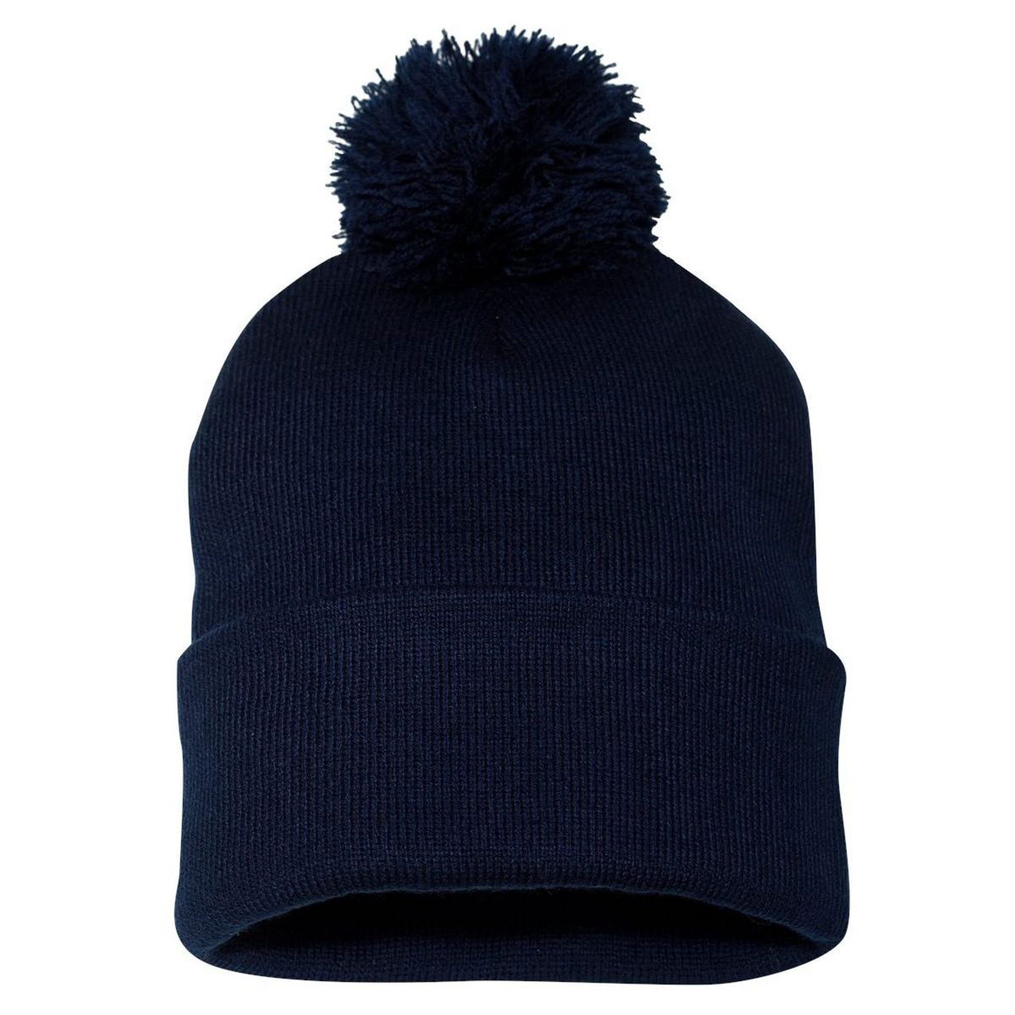 Bigfoot Saw Me But Nobody Believes Him Funny Bigfoot Pom Pom 12in Knit Beanie