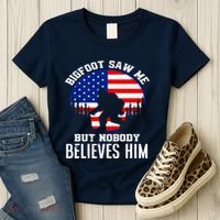 Bigfoot Saw Me But Nobody Believes Him Funny Bigfoot Women's T-Shirt thumb 3