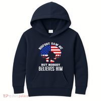 Bigfoot Saw Me But Nobody Believes Him Funny Bigfoot Kids Hoodie thumb 0