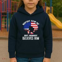 Bigfoot Saw Me But Nobody Believes Him Funny Bigfoot Kids Hoodie thumb 3