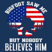 Bigfoot Saw Me But Nobody Believes Him Funny Bigfoot Kids T-Shirt thumb 4
