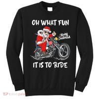 Biker Santa Motorcycle Fan Merry Christmas Xmas Holidays Sweatshirt thumb 0