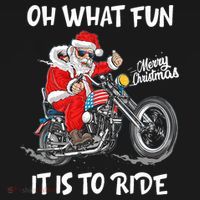 Biker Santa Motorcycle Fan Merry Christmas Xmas Holidays Sweatshirt thumb 3
