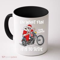 Biker Santa Motorcycle Fan Merry Christmas Xmas Holidays Coffee Mug thumb 0