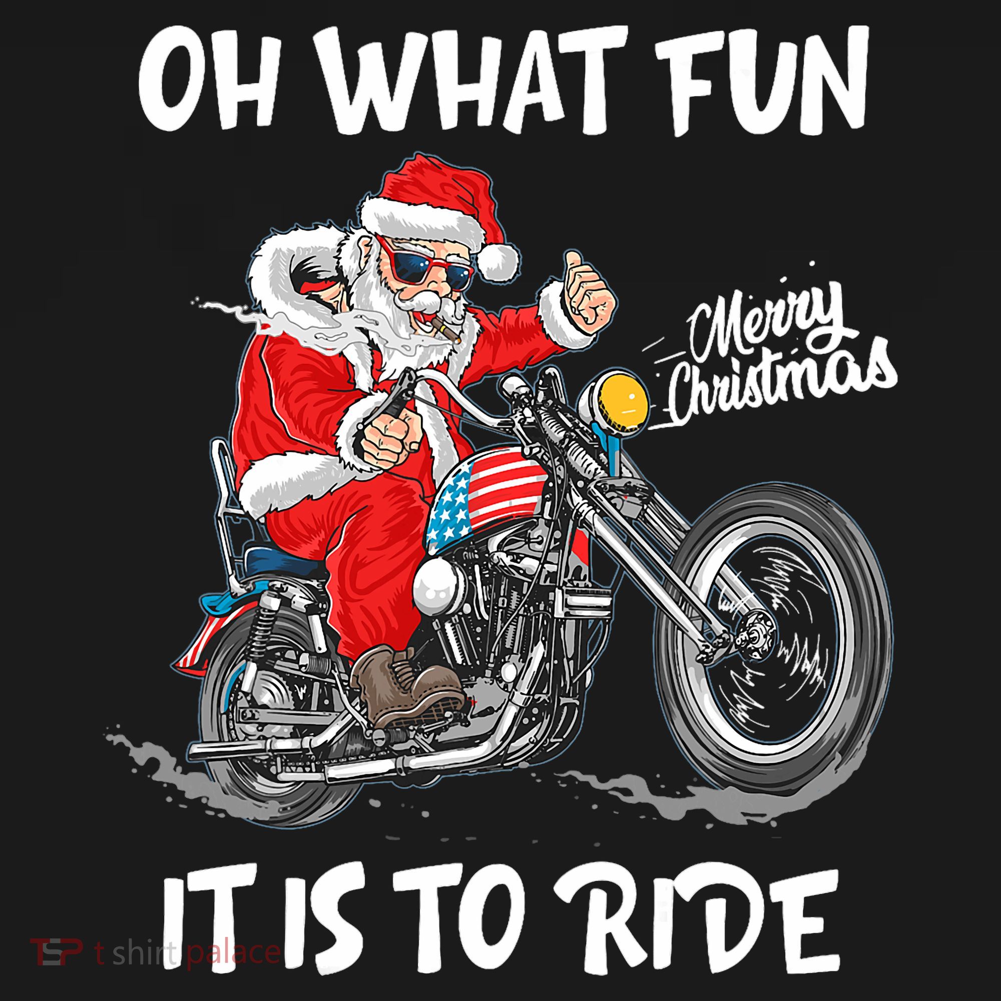 Biker Santa Motorcycle Fan Merry Christmas Xmas Holidays Women's Hoodie