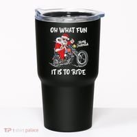 Biker Santa Motorcycle Fan Merry Christmas Xmas Holidays Tumbler thumb 0