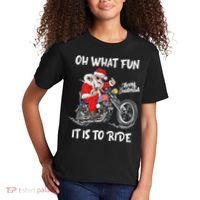 Biker Santa Motorcycle Fan Merry Christmas Xmas Holidays Kids T-Shirt thumb 2