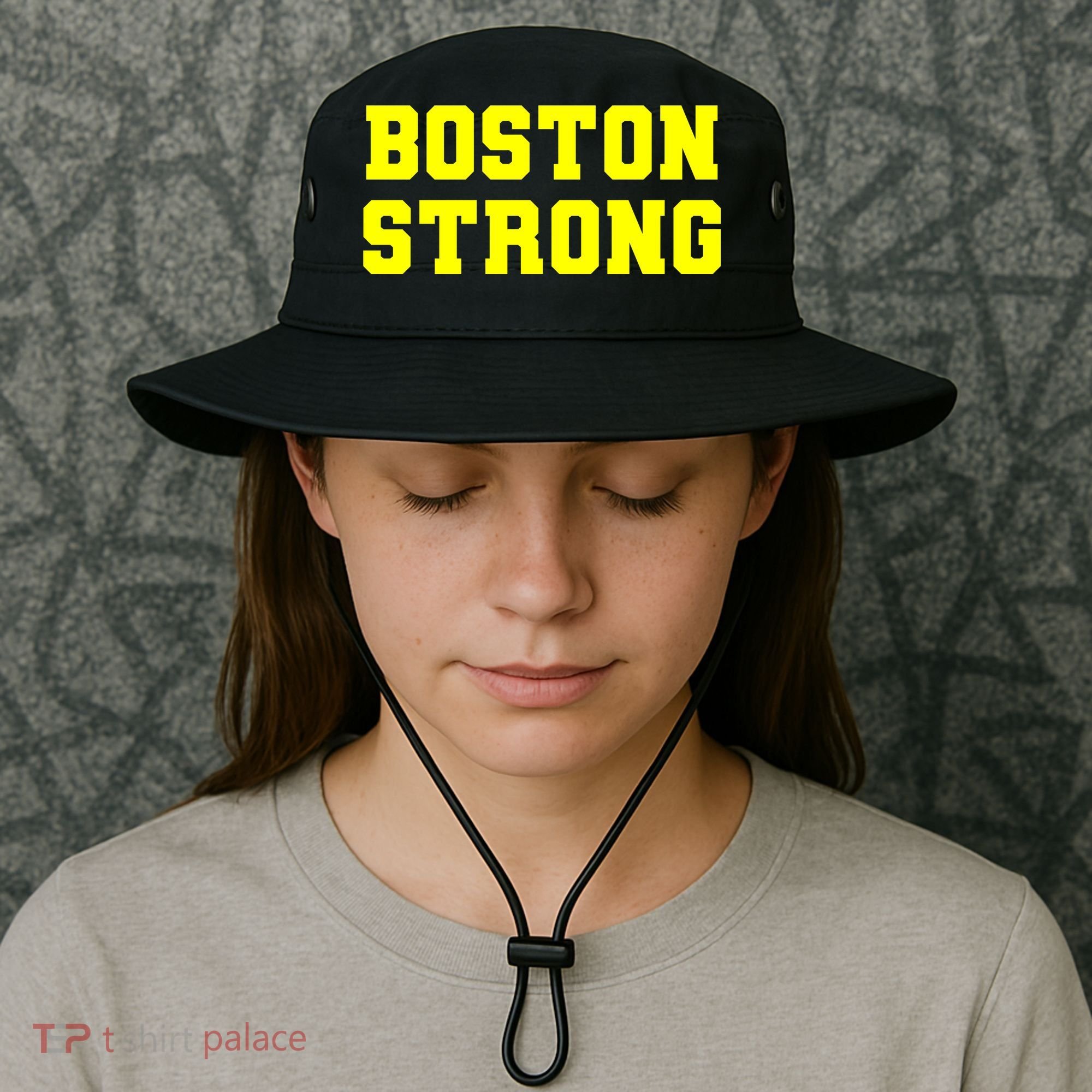 Boston Strong Marathon Running Bucket Hat