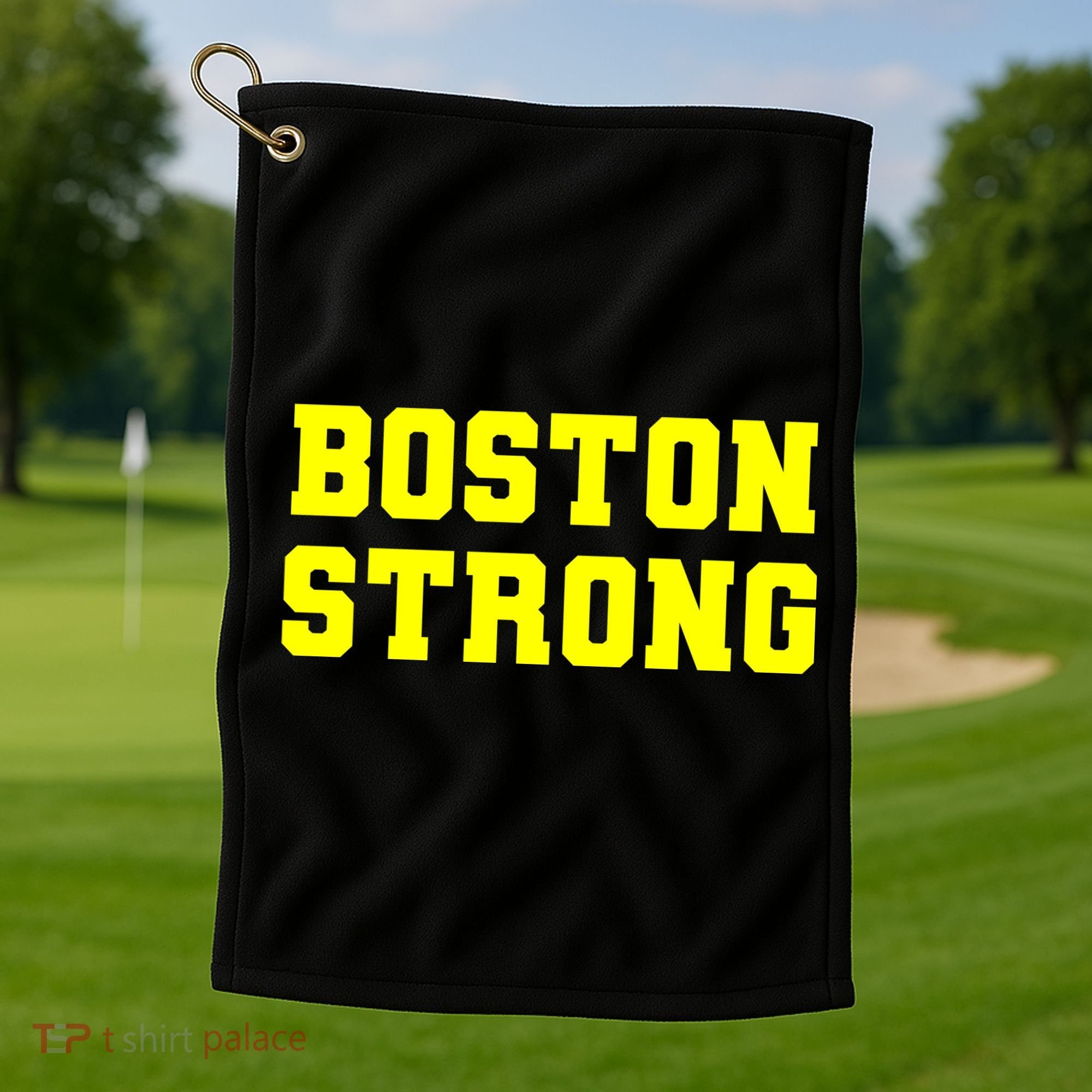 Boston Strong Marathon Running Golf Towel
