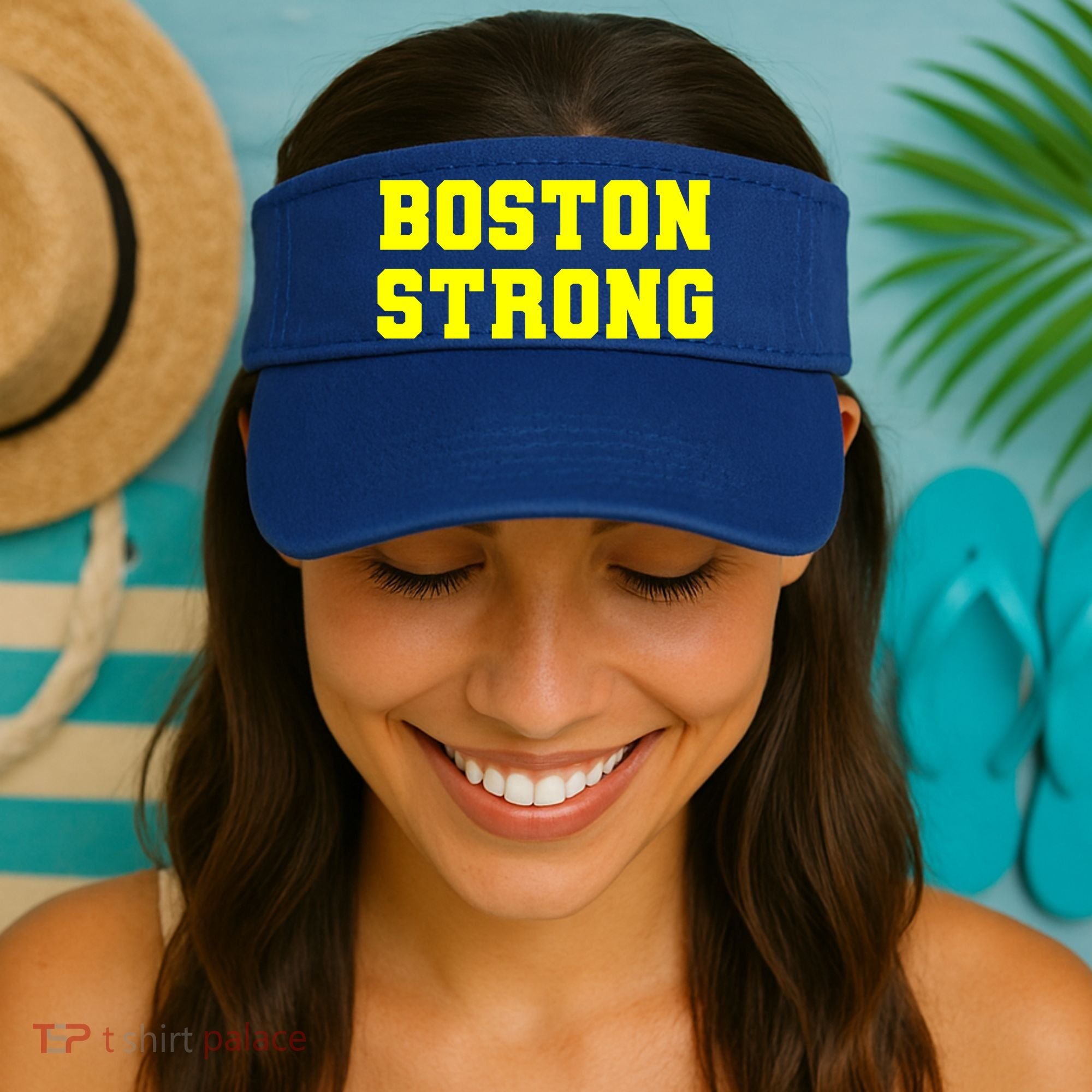 Boston Strong Marathon Running Visor