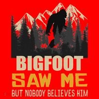 Bigfoot Saw Me But Nobody Believes Him Funny Sasquatch Santa Hat thumb 1