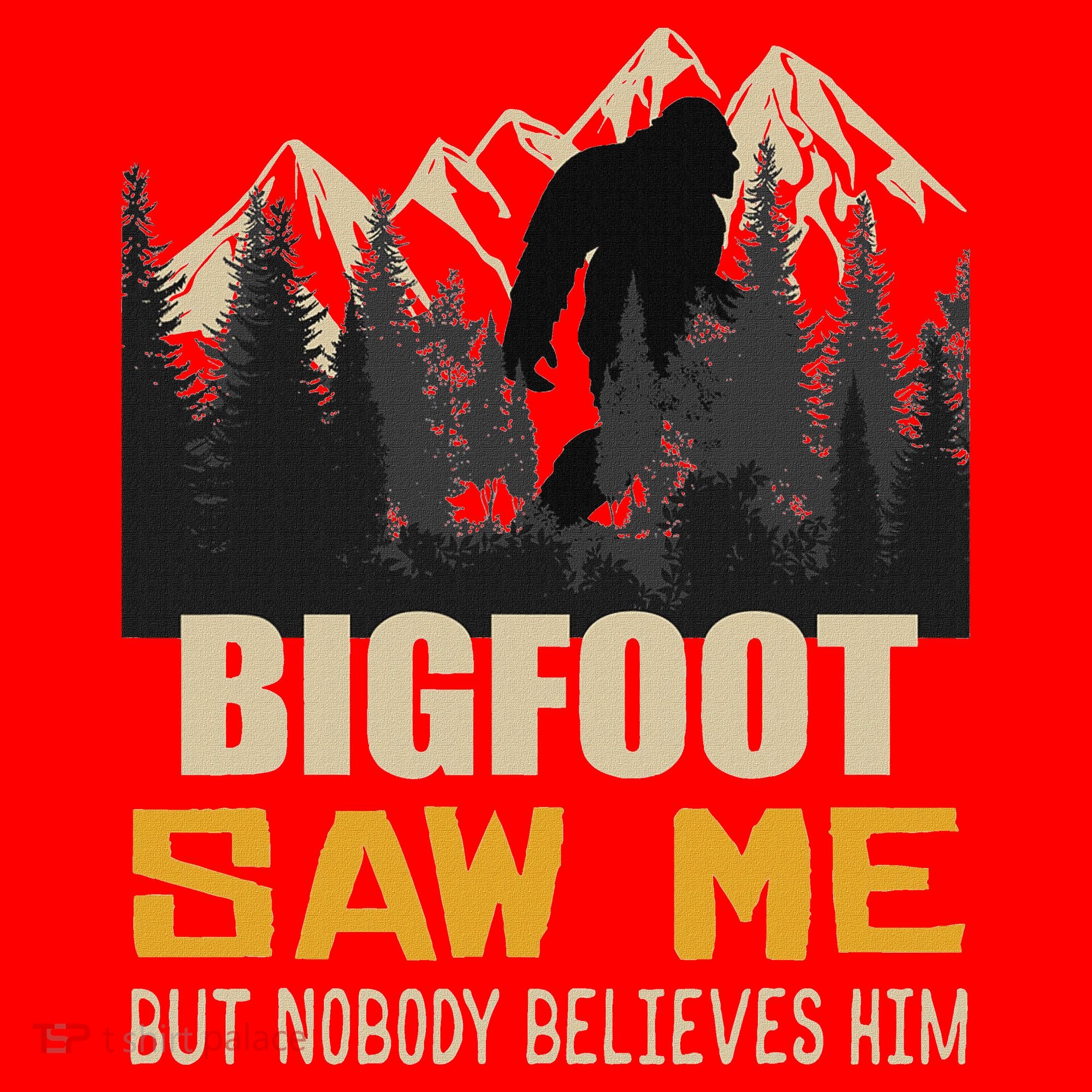 Bigfoot Saw Me But Nobody Believes Him Funny Sasquatch Santa Hat