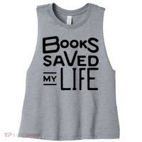Books Saved My Life Women's Racerback Cropped Tank thumb 0