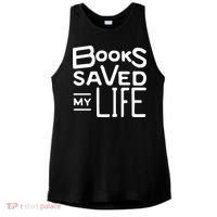 Books Saved My Life Ladies PosiCharge Tri-Blend Wicking Tank thumb 0