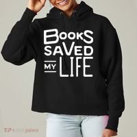 Books Saved My Life Ladies Heavyweight Boxy Pullover Hoodie thumb 0