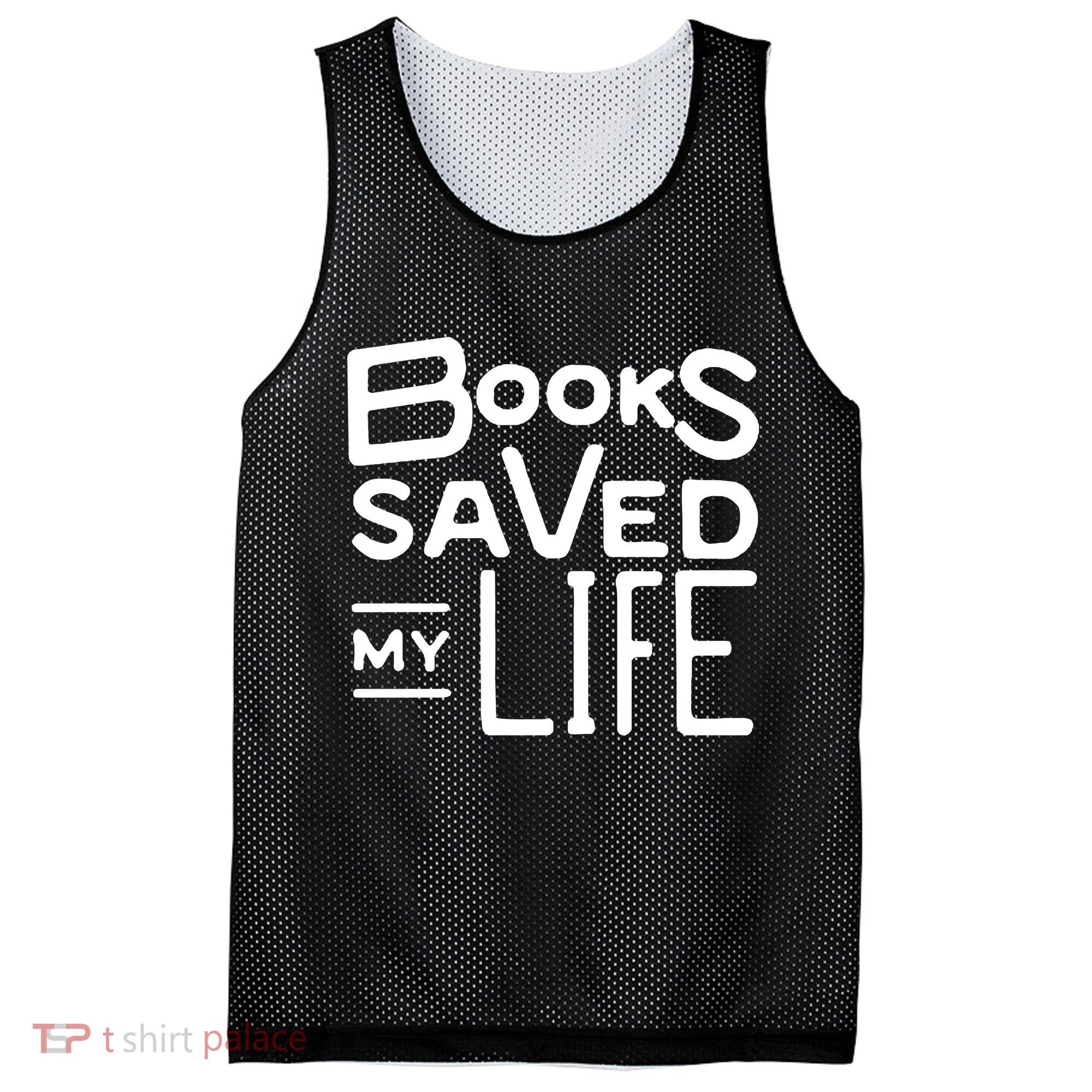 Books Saved My Life Mesh Reversible Basketball Jersey Tank