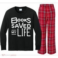 Books Saved My Life Kids Long Sleeve Plaid Pajama Set thumb 0