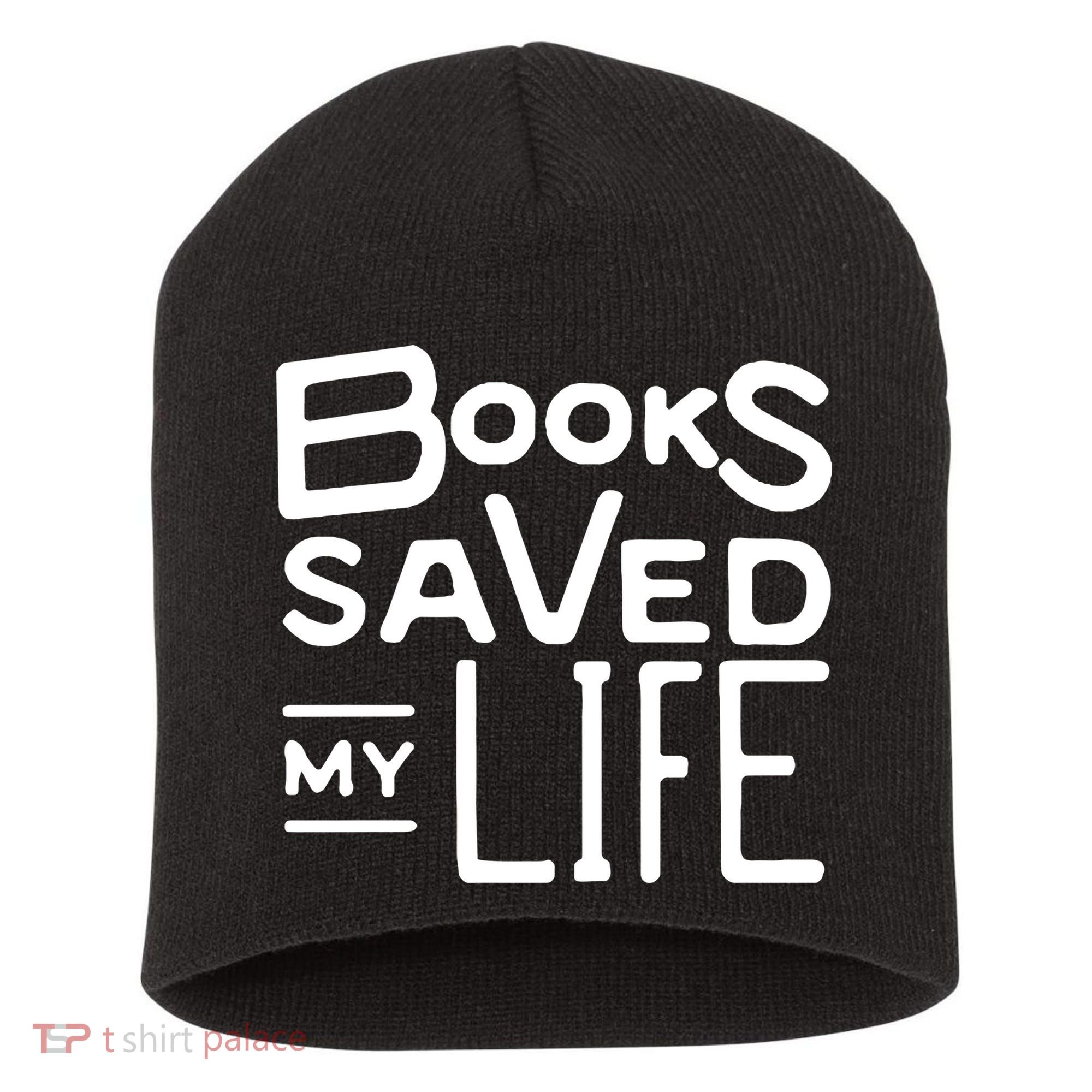 Books Saved My Life Short Acrylic Beanie