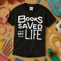 Books Saved My Life Kids T-Shirt thumb 3