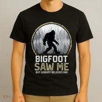Bigfoot Saw Me Nobody Believes Him Funny Sasquatch Bigfoot T-Shirt thumb 3