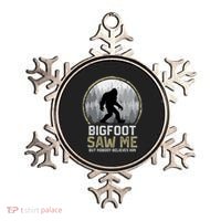 Bigfoot Saw Me Nobody Believes Him Funny Sasquatch Bigfoot Ornament thumb 0