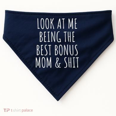 Bonus Step Mom Mothers Day From Stepdaughter Stepson Stepmom USA-Made Doggie Bandana