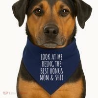 Bonus Step Mom Mothers Day From Stepdaughter Stepson Stepmom USA-Made Doggie Bandana thumb 1