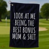Bonus Step Mom Mothers Day From Stepdaughter Stepson Stepmom Golf Towel thumb 1
