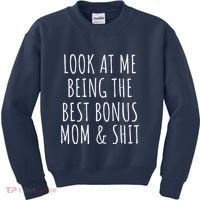 Bonus Step Mom Mothers Day From Stepdaughter Stepson Stepmom Kids Sweatshirt thumb 0