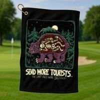 Bear Send More Tourists Golf Towel thumb 1