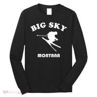 Big Sky Montana Gift Usa Ski Retro Gift Long Sleeve Shirt thumb 0