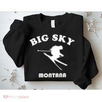 Big Sky Montana Gift Usa Ski Retro Gift Sweatshirt thumb 2