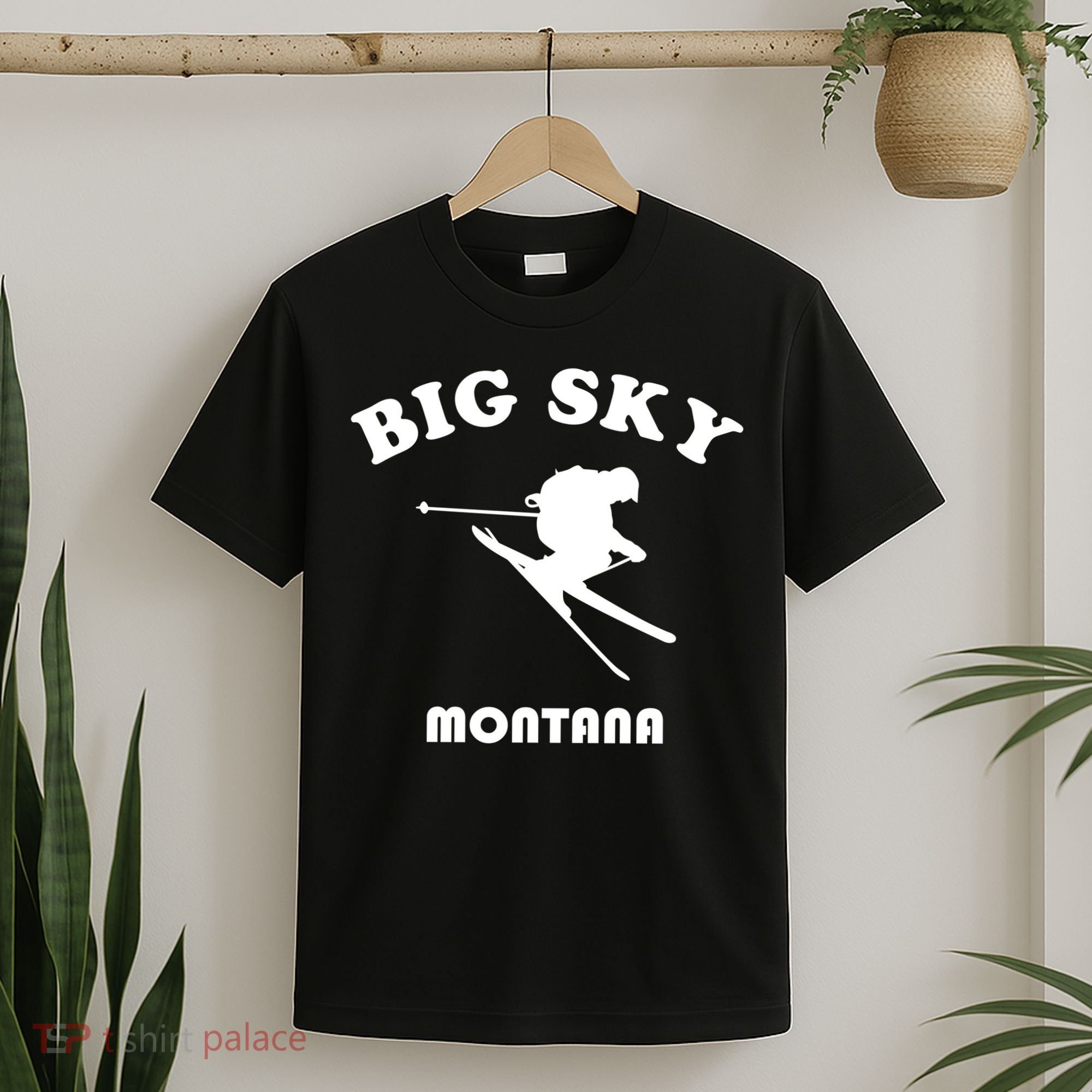 Big Sky Montana Gift Usa Ski Retro Gift T-Shirt