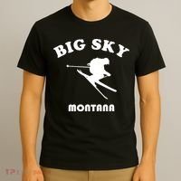 Big Sky Montana Gift Usa Ski Retro Gift T-Shirt thumb 3