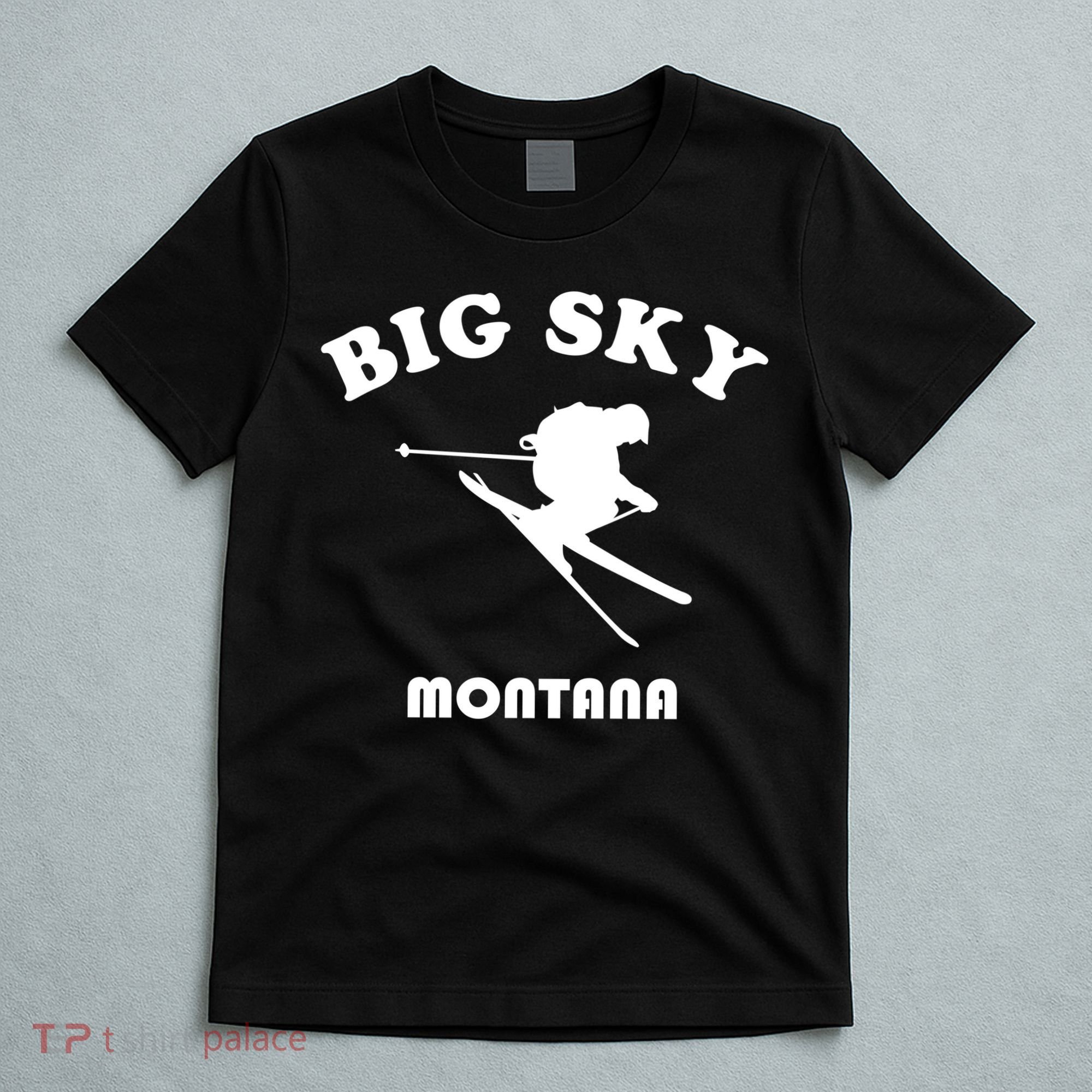 Big Sky Montana Gift Usa Ski Retro Gift T-Shirt