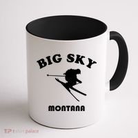 Big Sky Montana Gift Usa Ski Retro Gift Coffee Mug thumb 1