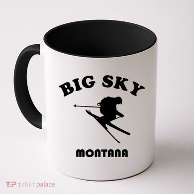Big Sky Montana Gift Usa Ski Retro Gift Coffee Mug