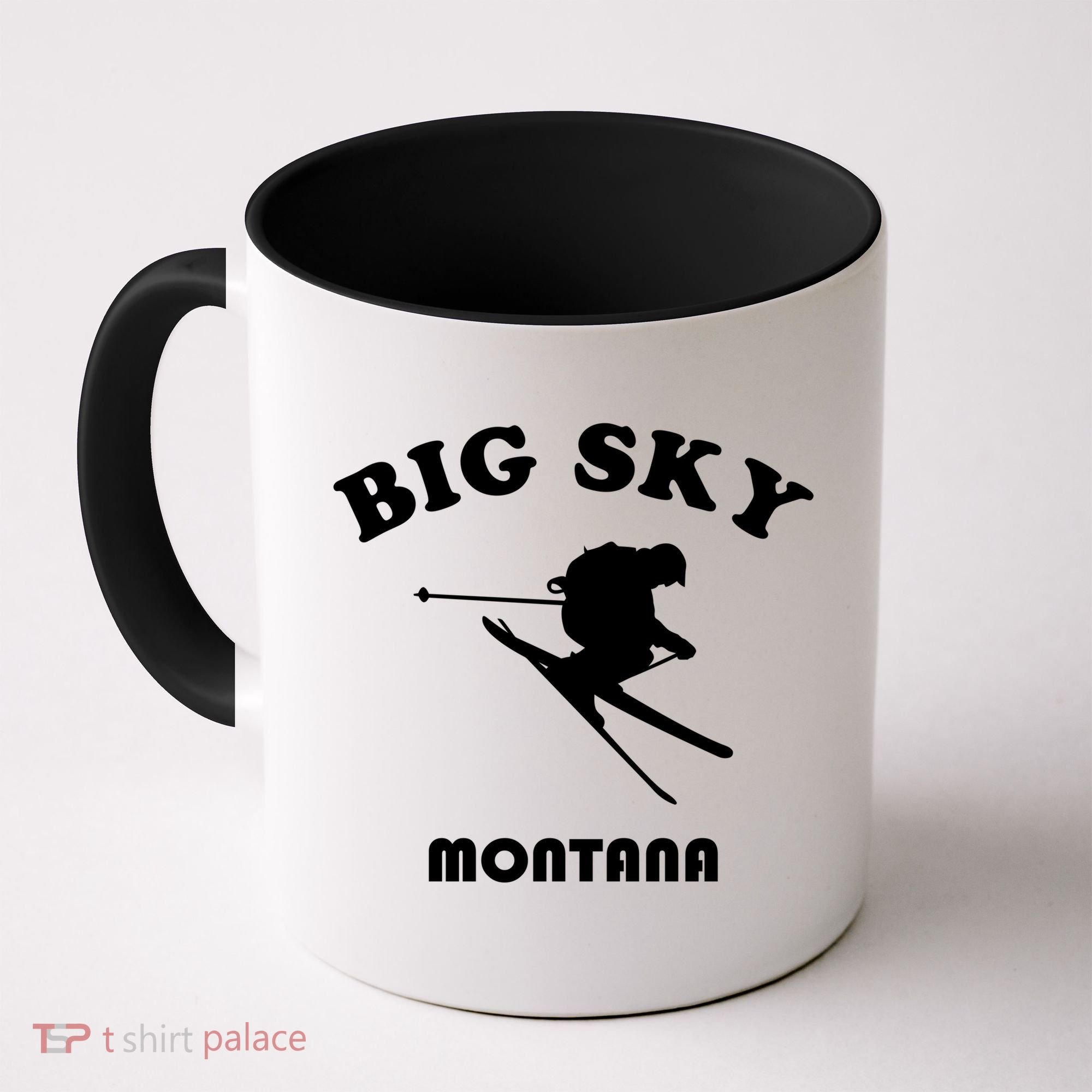 Big Sky Montana Gift Usa Ski Retro Gift Coffee Mug