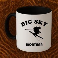 Big Sky Montana Gift Usa Ski Retro Gift Coffee Mug thumb 2