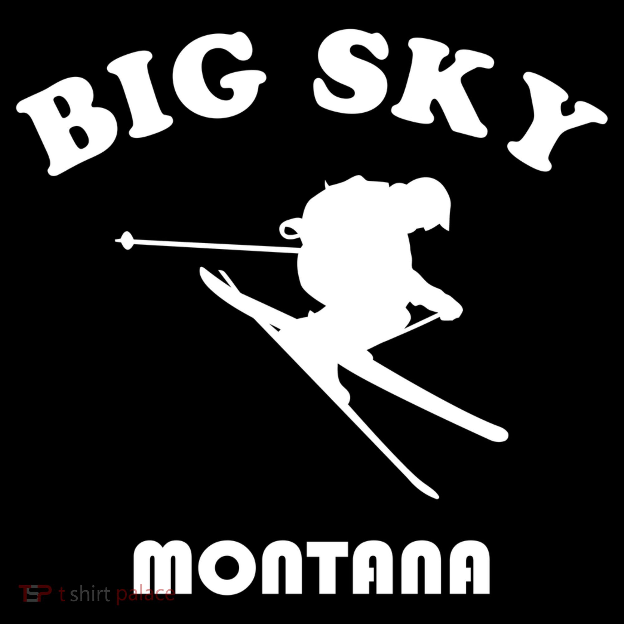 Big Sky Montana Gift Usa Ski Retro Gift Women's Hoodie