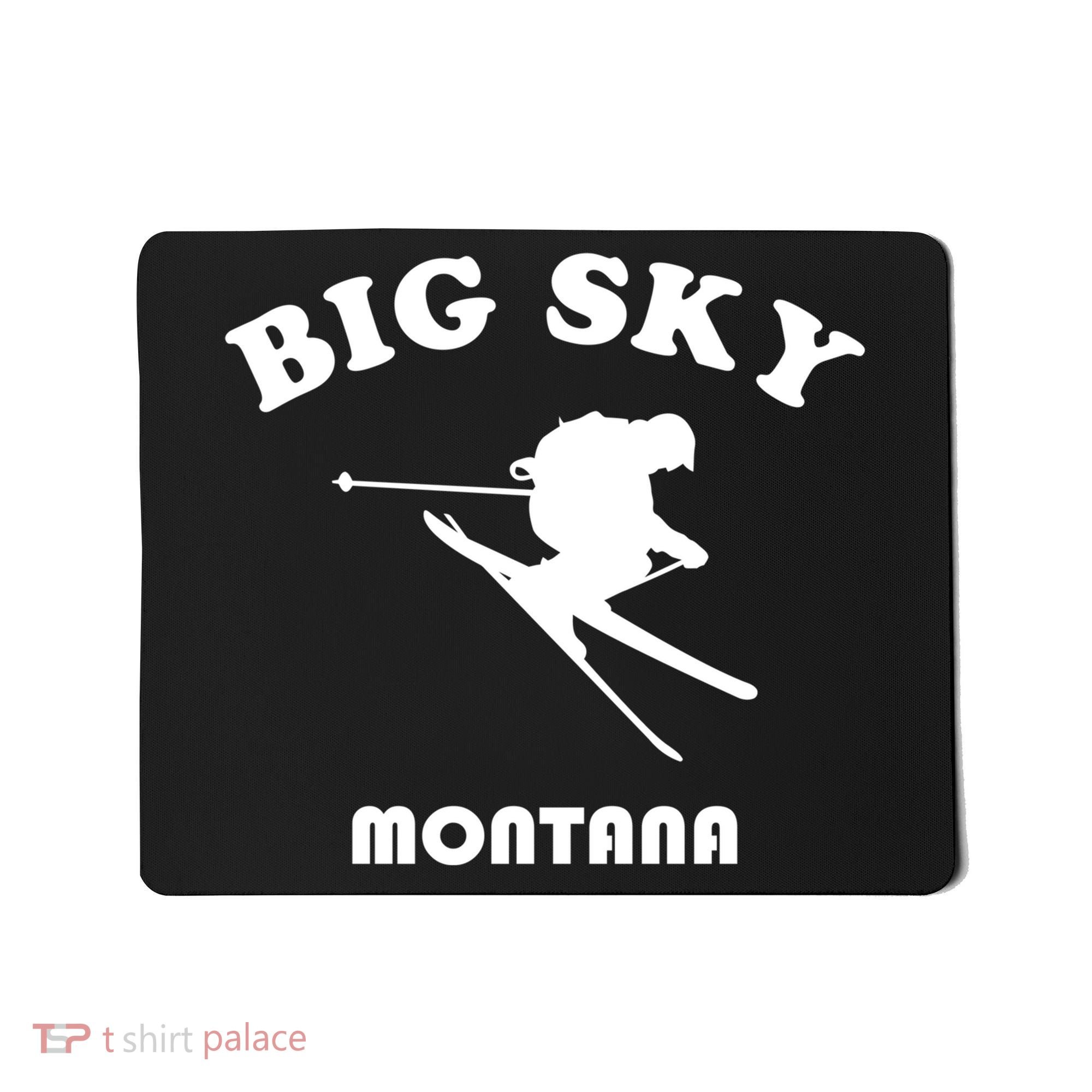 Big Sky Montana Gift Usa Ski Retro Gift Mousepad