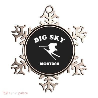 Big Sky Montana Gift Usa Ski Retro Gift Ornament