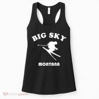Big Sky Montana Gift Usa Ski Retro Gift Women's Tank Top thumb 0