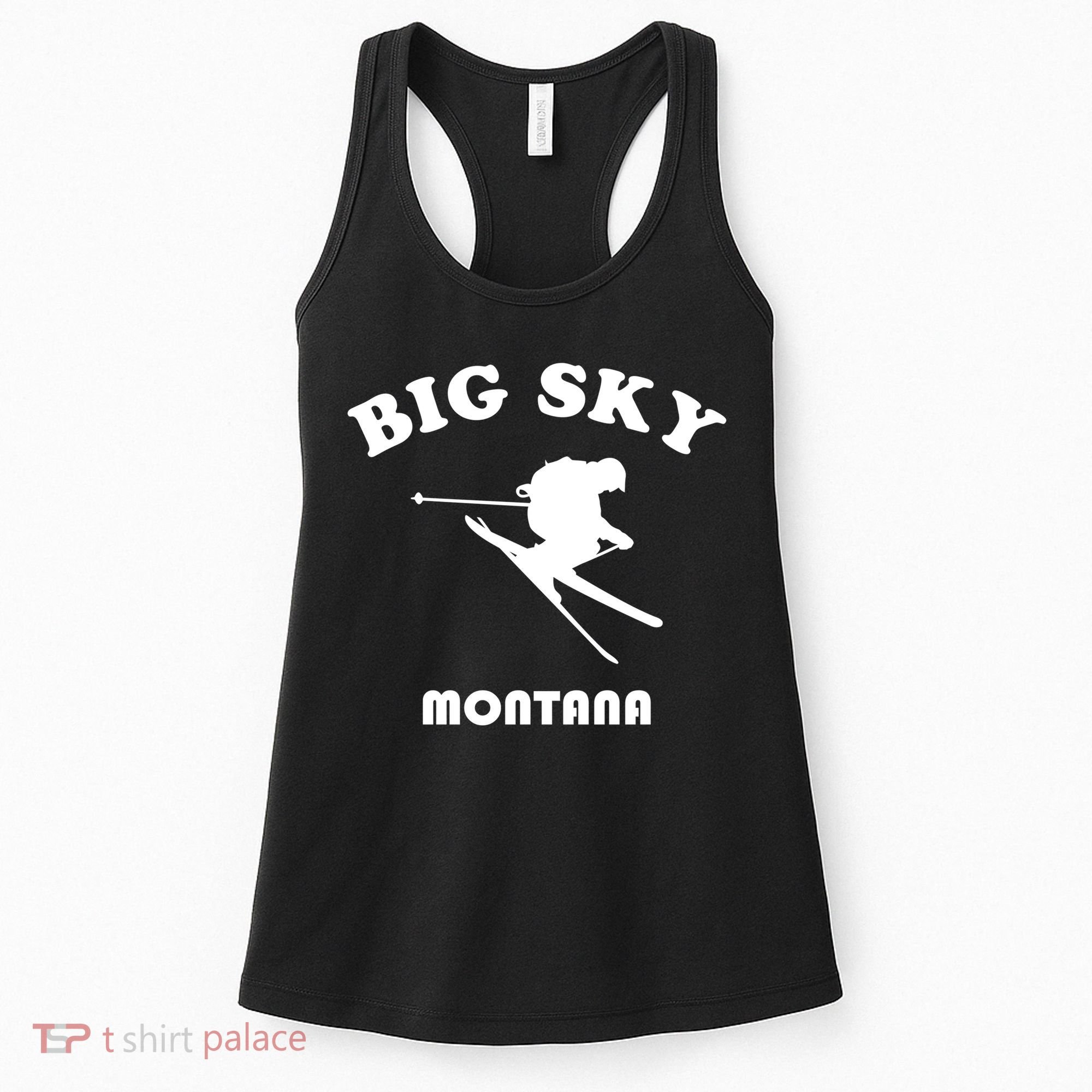 Big Sky Montana Gift Usa Ski Retro Gift Women's Tank Top
